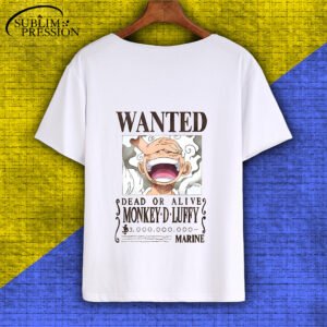 One Piece T-shirt Otaku Teshirt Wanted Luffy Cosplay Tshirt Anime Manga