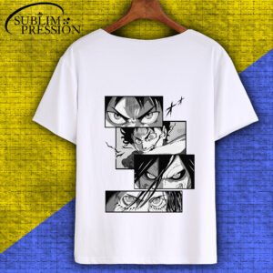 Teshirt Eren Yeager T-shirt Attack on Titan Otaku Manga Japan Cosplay Tshirt Anime Teeshort