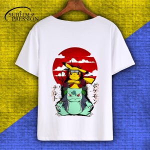 Tshirt Pokemon Anime Manga T-shirt Pikachu Teshirt Japan Teeshort Otaku Cosplay